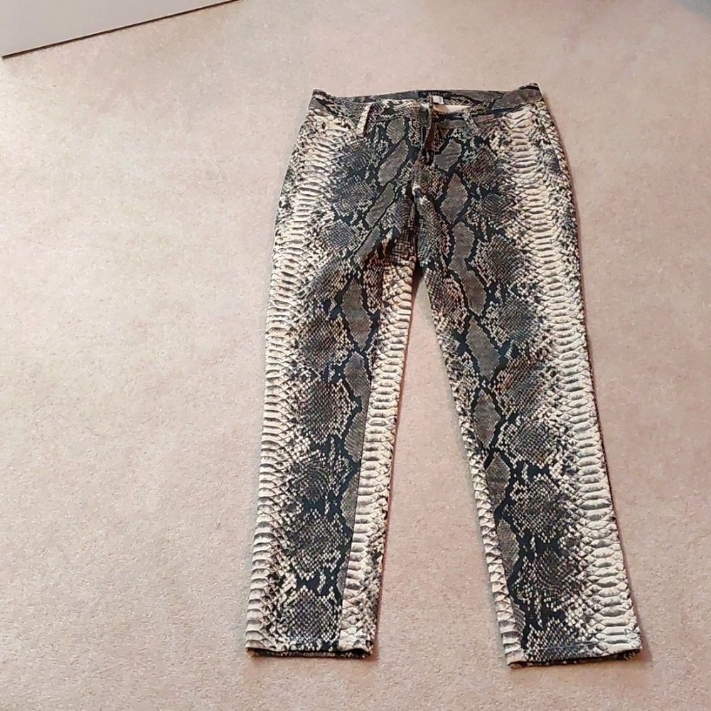 Venus  faux leather new animal print pants